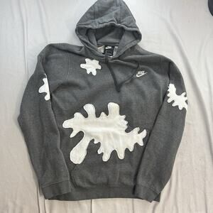 Nike Gray and White Hoodie
